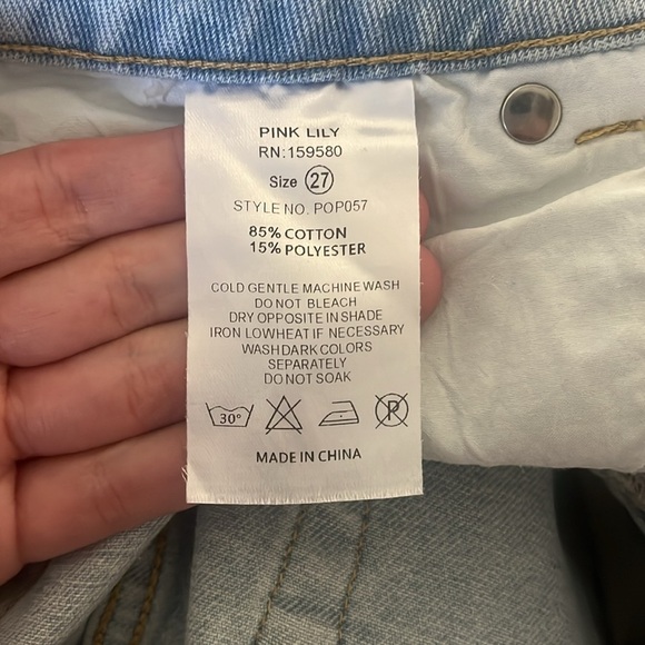 Pink Lily Jeans size 27 - Picture 4 of 4